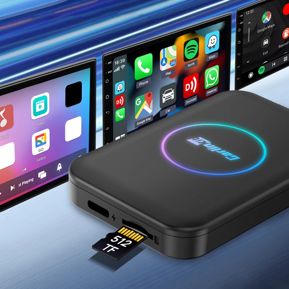 CarlinKit-Dual Wireless CarPlay, Android TV Box, Adaptador Automático, Multimídia Car, Smart AI Box, Vídeo Online, 5G WiFi, 2022