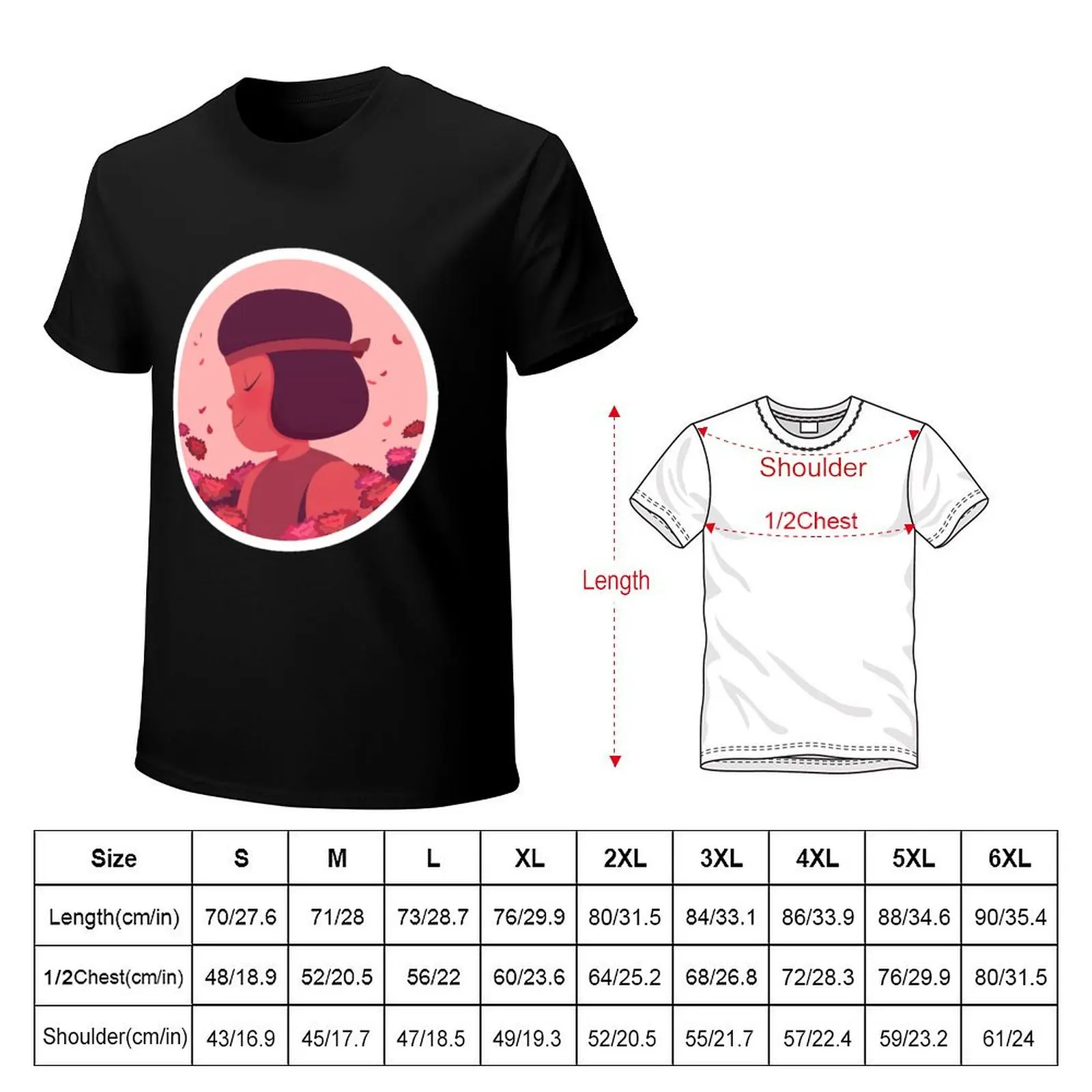 Pastel Ruby portrait T-Shirt Construction Work Tee Shirt