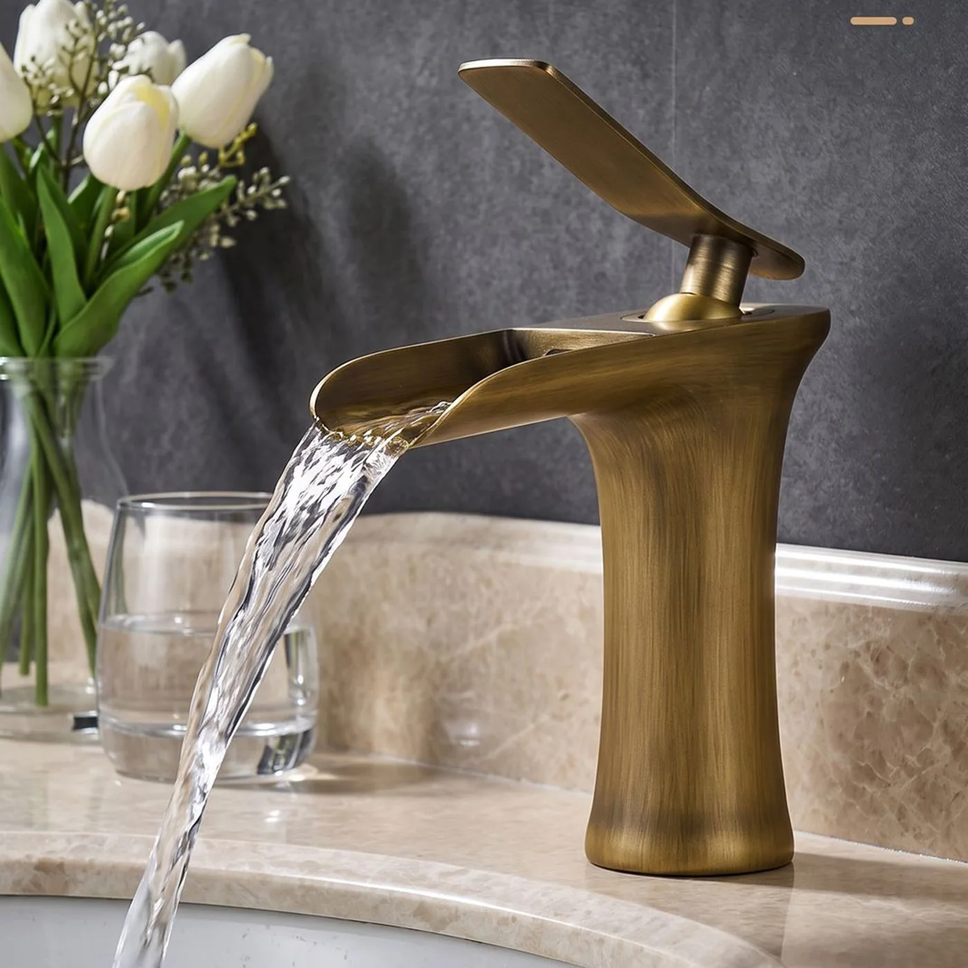 antique-bronze-waterfall-water-outlet-basin-faucet-brass-european-retro-single-handle-hot-and-cold-bathroom-basin-faucet