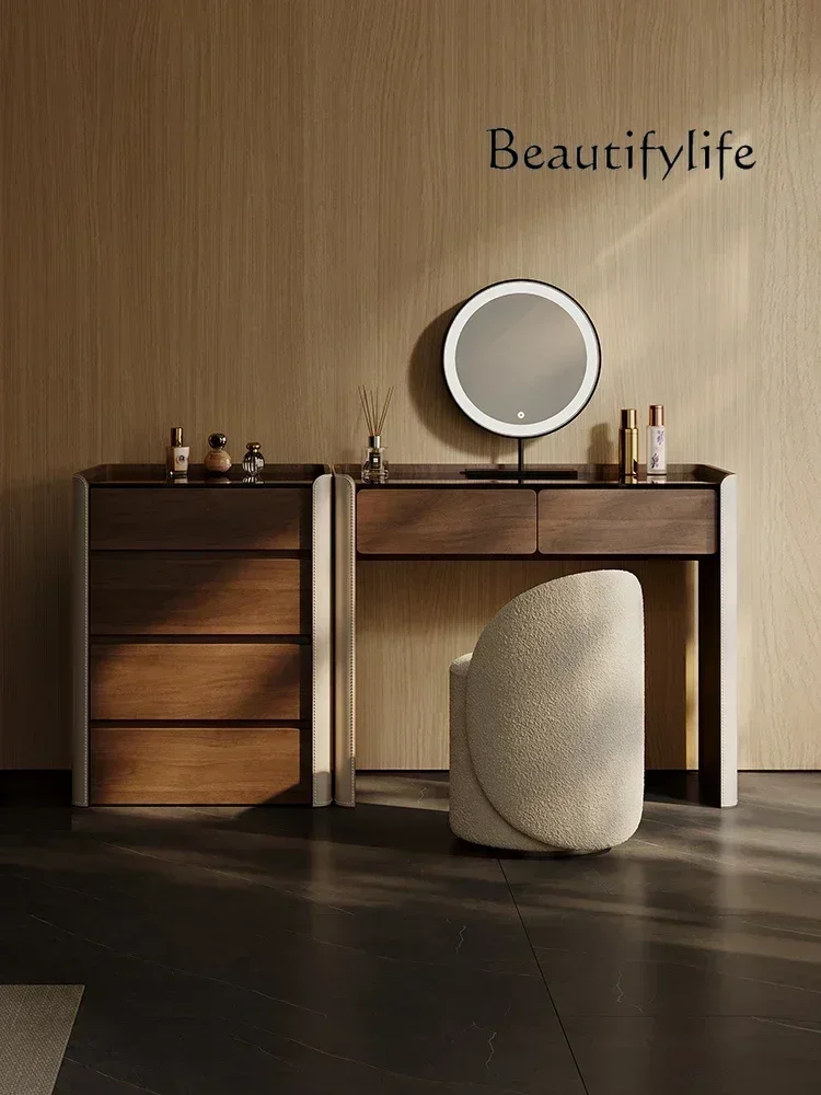 

ADresser, Bedroom, Light Luxury Chest, Integrated Makeup Table, Advanced Small Apartment, Simple And Modern Makeup Table
