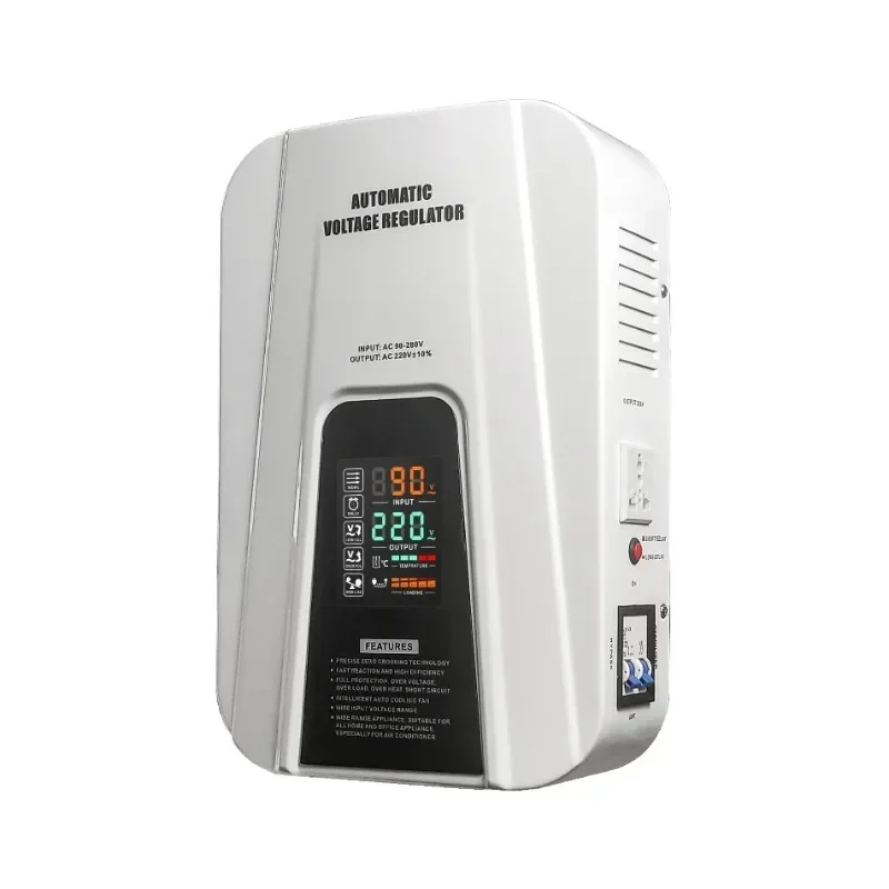 Hot Sale 220V Wall Mounted ultra Thin  Relay 5000W Automatic Voltage Stabilizer Voltage Regulator for AC Freezer