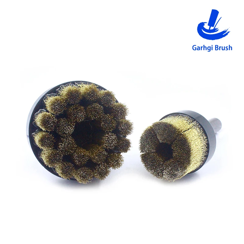 

Copper Plated Steel Wire Disc Brush for Polishing Deburring Cleaning Paint-Removing Surface Finishing CNC Drill Brush