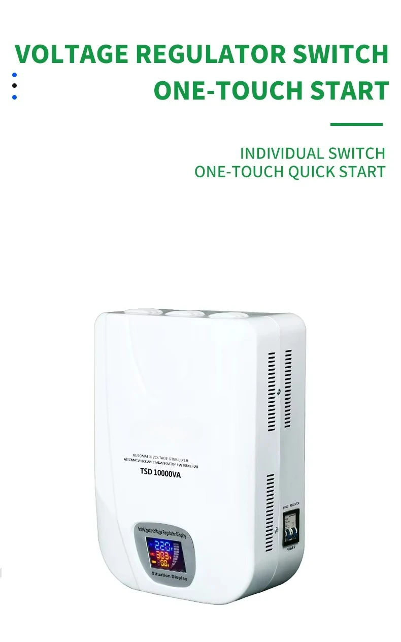 

Single Phase Power Supply TSD Voltage Stabilizer Automatic Electric Voltage Regulator Protecting Electrical Applications 10KVA