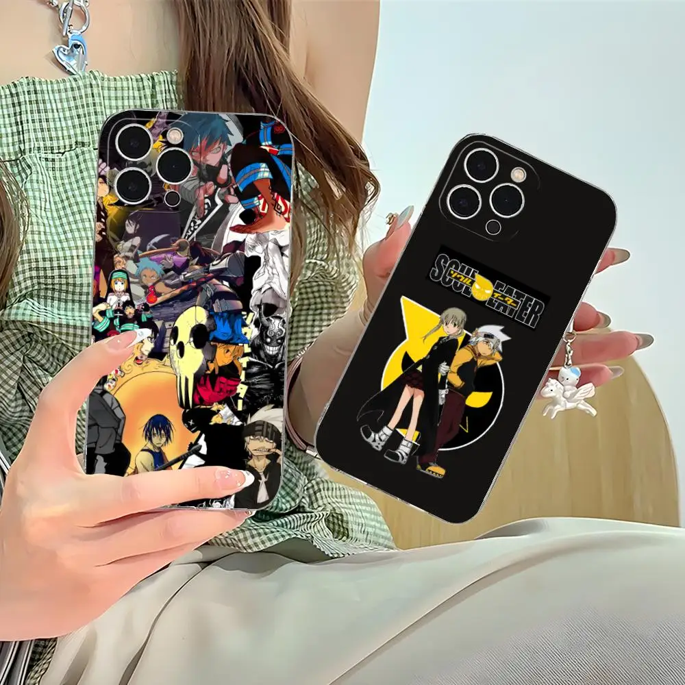 

Soul Eater Mobile Cell Phone Case for iPhone 16 15 14 13 12 11 X XR XS 8 6 Pro Max Plus Mini Clear Colour Printing Pretty Luxury