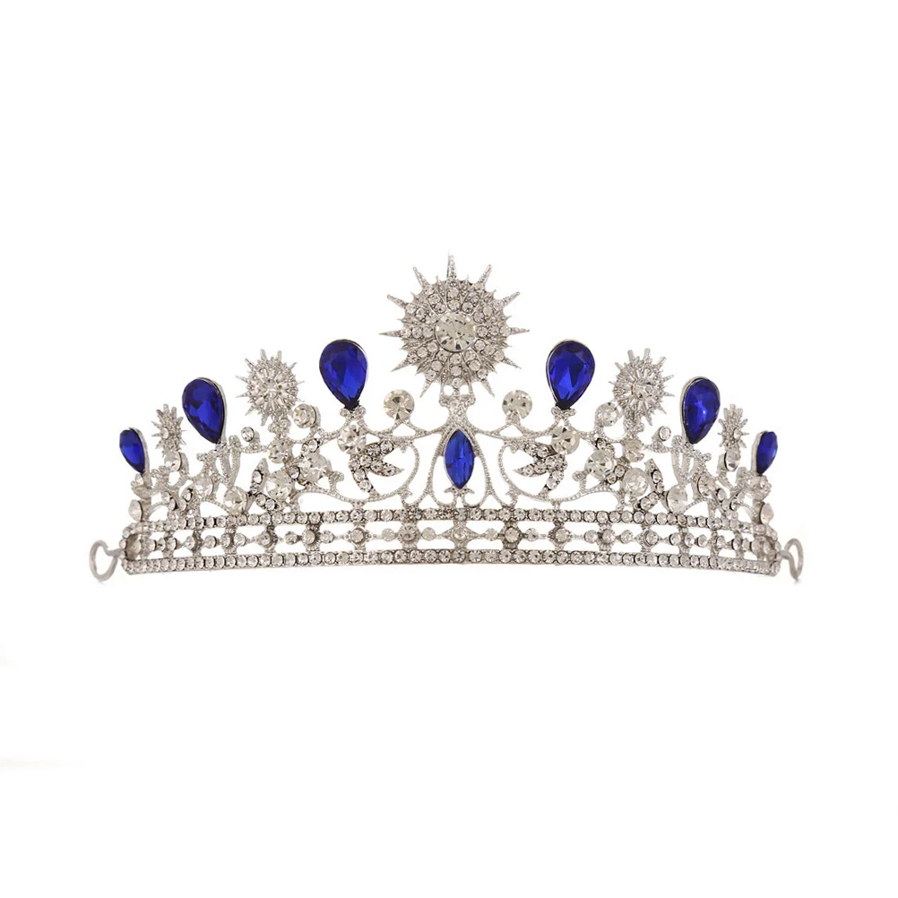 

Charming Crown Headdress Baroque Bridal Crown Rhinestone Headwear Girls Accessories Baroque Bridal Hair JewelryFlower
