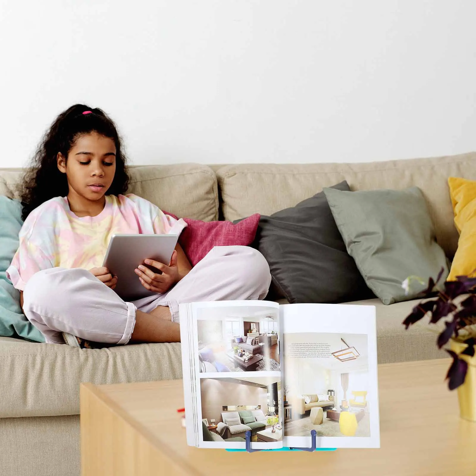 

1pc Children Reading Stand Foldable Adjustable Book Holder Portable Reading Stand For Kids Music Score Frame Study Aid Gift