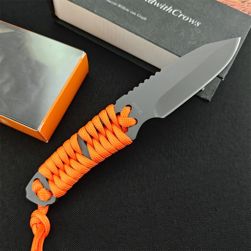 Protable GB Bear Grylls Paracord Fixed Blade Knife 8Cr13Mov Blade Nylon Rope Handles Rescue Tactical Knife Safety EDC Multitool