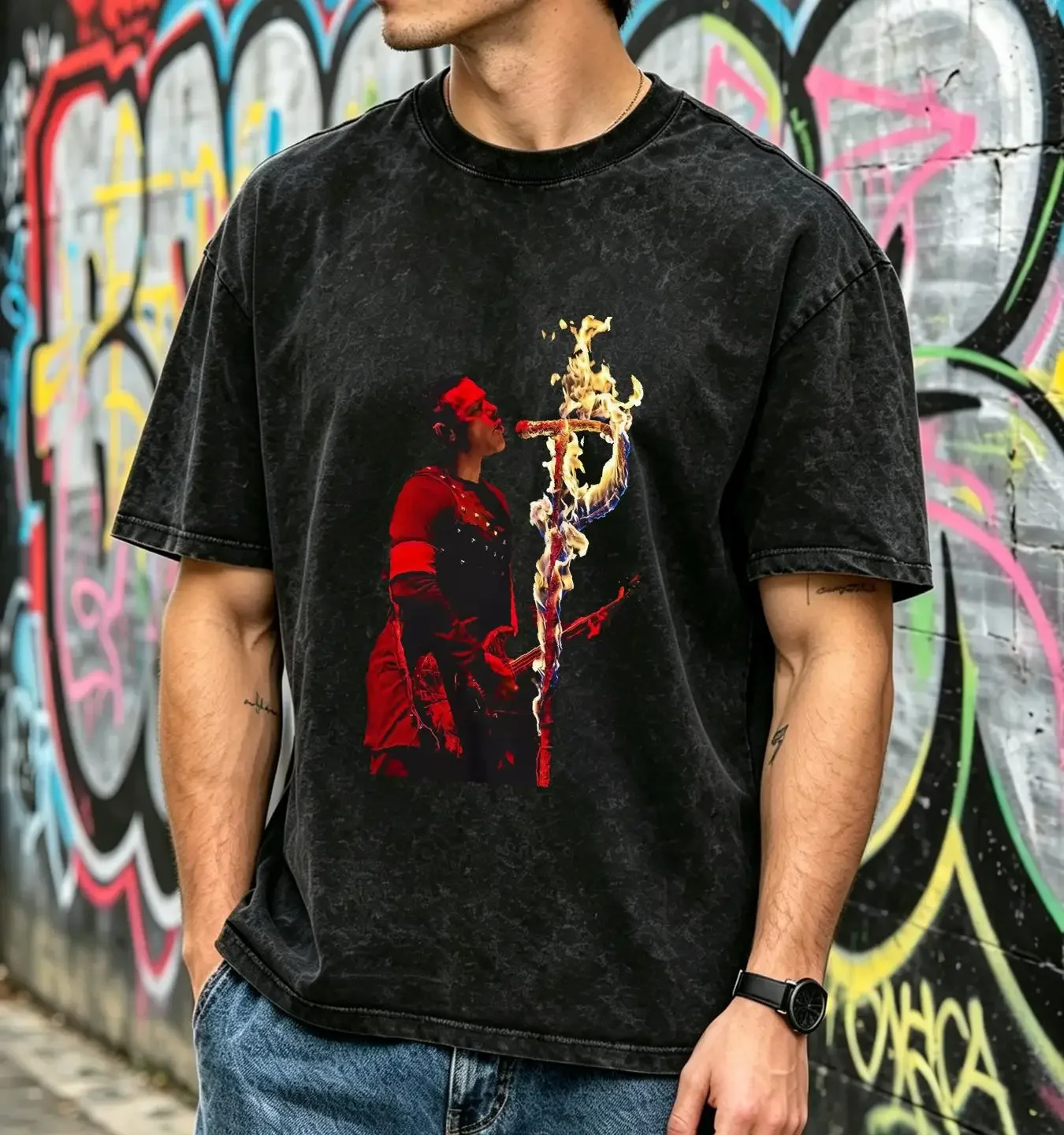 washed T Shirt Richard Zven Kruspe Size S M L 234XL Gifl For Fan NL1234 vintage Washed Versatile Unisex fashion Comfortable