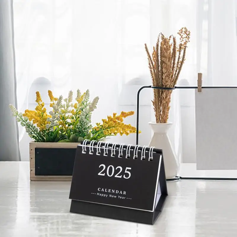 Stand Up Calendar Small 2025 Calendar For Desktop Calendar Desk Decorations Family Planner 2025 Monthly Calendar For Daily