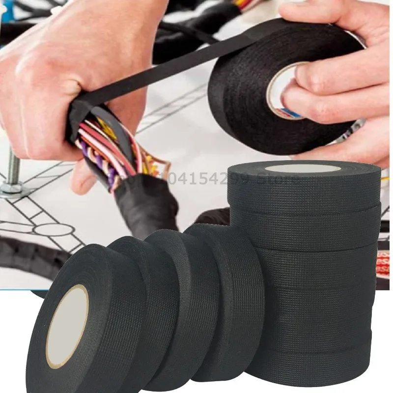 25MM*15M Auto Car Flannel Flannelette Adhesive Tape Wiring Harness Anti Rattle Self Adhesive Felt Tape Auto Repair Tools