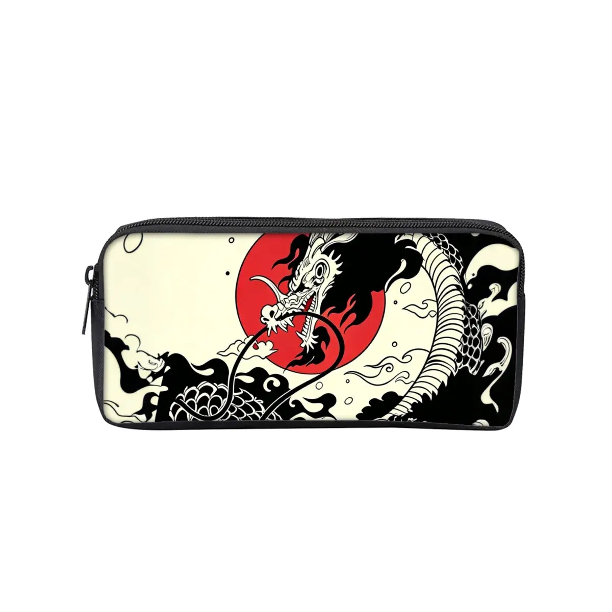 Chinese Divine Dragon Print Single Layered Pencil Case for Boy/Girls Best Gift Cartoon School Supplies Pencil Pouch for Children