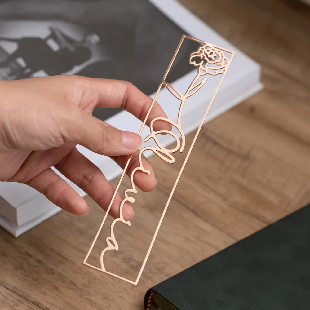 Personalized Stainless Steel Customized Exquisite Flower Bookmark, A Meaningful Gift Exchange For Learning And Reading Enthusias