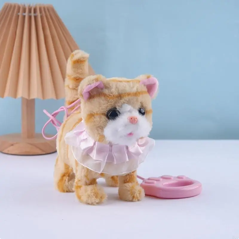 

Safe Soft Plush Electronic Interactive Cats Toy Remote Control Voice Imitation Walking Robot Animal Toy for Toddler Fun
