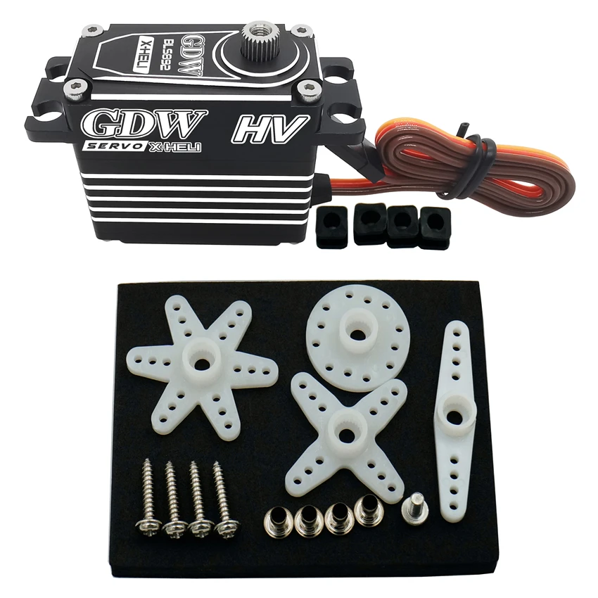 GDW BLS892HV 26KG Torque Steel Gear Helicopter Swashplate High Speed Brushless Standard Digital Servo