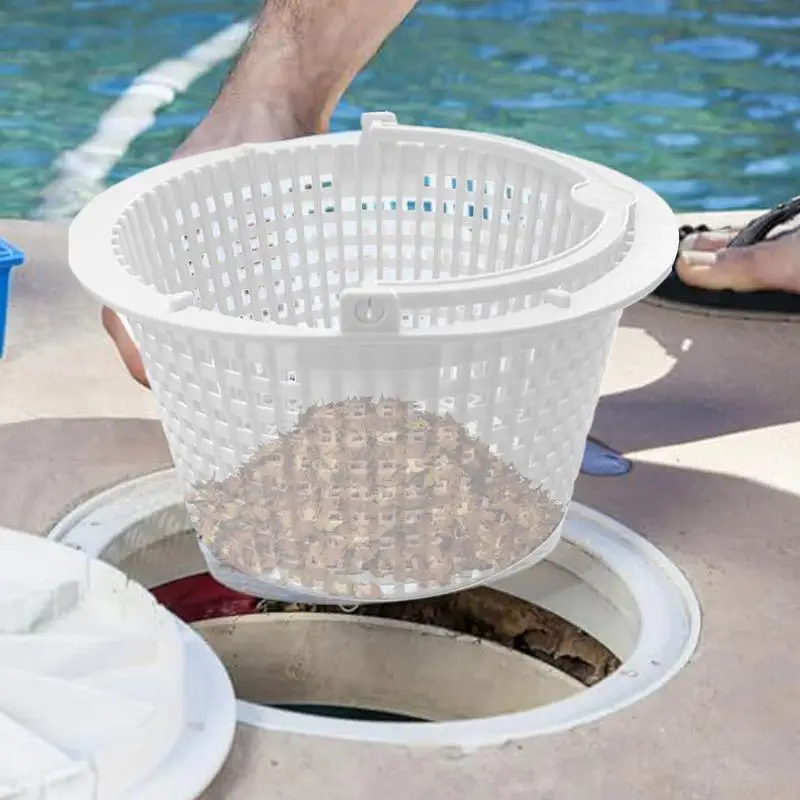 Swimming Pool Basket Skimmer Round Pond Leaf Filter Baskets Unclog And Remove Deribs Leaves For Swimming Pools