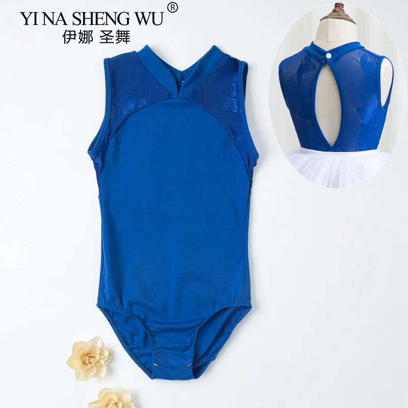 

Новый стиль, детские балетные трико для девочек, танцевальный гимнастический купальник с воротником-стойкой, тренировочная одежда, балетный костюм, детские сценические костюмы