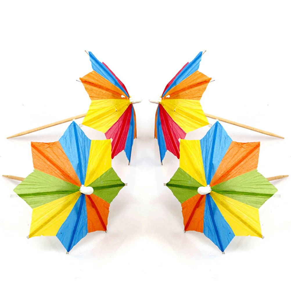 

144 шт. восьмиугольные палочки для коктейлей, креативные палочки для фруктов, декор для вечеринки, бар, красочные случайные палочки для зонтов