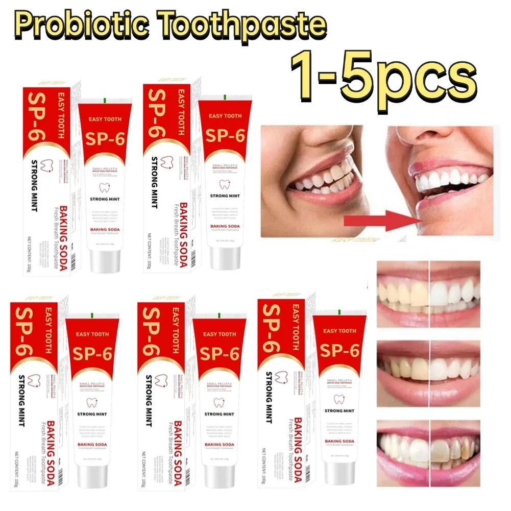 1-5pcs 120g Probiotic Toothpaste SP-6 Whitening Tooth Remove Plaque Stains Teeth Whitener Oral Hygiene Clean Fresh Breath Denta