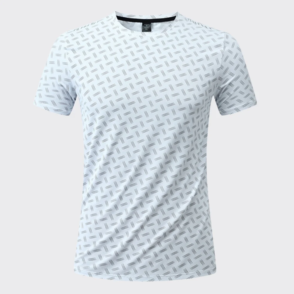 Summer Men's Print Compression T-shirt Short Sleeve Gym Workout Running Shirts Athletic Quick Dry Outdoor Casual Sweatshirt Tops view 5