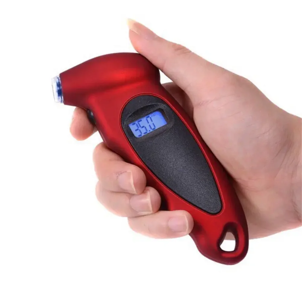 High-Precision Digital Tire Pressure Gauge with Backlight and LCD Display for Accurate Car Tyre Air Pressure Monitoring