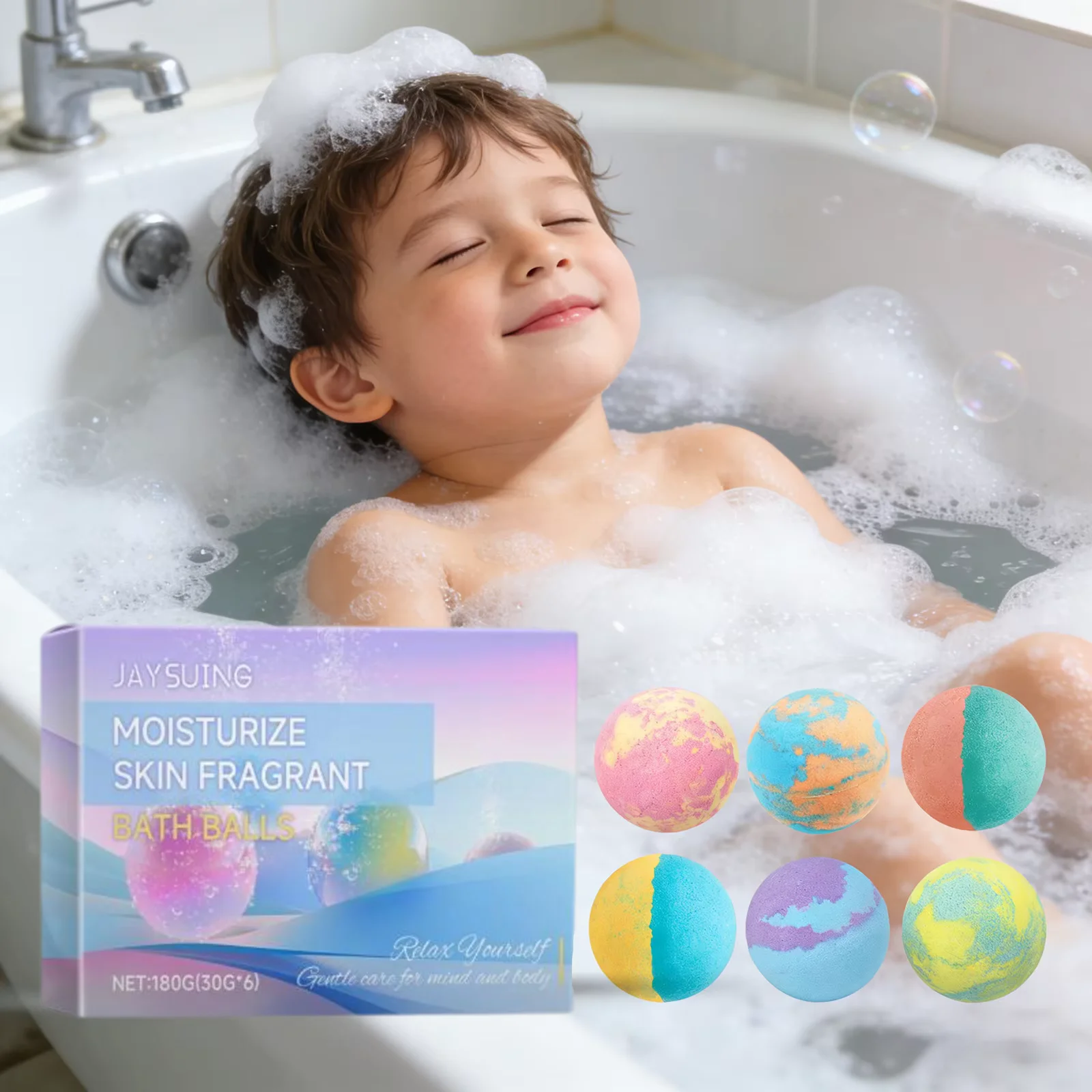 

Fizzy Bath Bomb Aromatic Moisturizing Floral Scent Long Lasting Plant Based Skin Cleansing Bubble Shower Ball