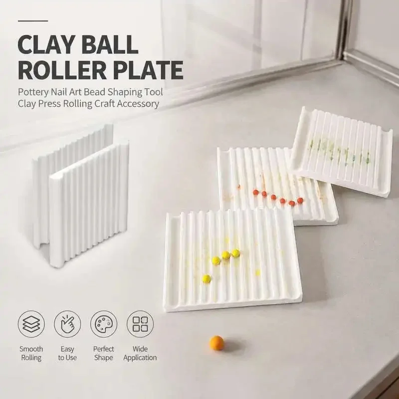 Round Rotating Working Plate For Clay Pottery Bead Making Nail Art Sculpting Roller Craft Tool