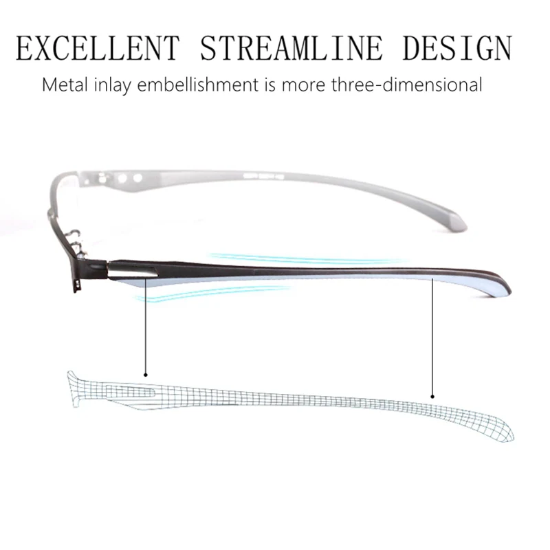 Photochrome Lesebrille mit halbem Rahmen, modisch, für Herren, Nah- und Fern-Doppelzweck-Multifokal-Lesebrille, Smart Anti-Blau – Detail 8