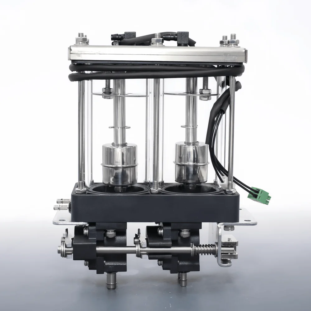 

Silver Dual-Valve Metal Sub Ink Tank for UV Flatbed Printers