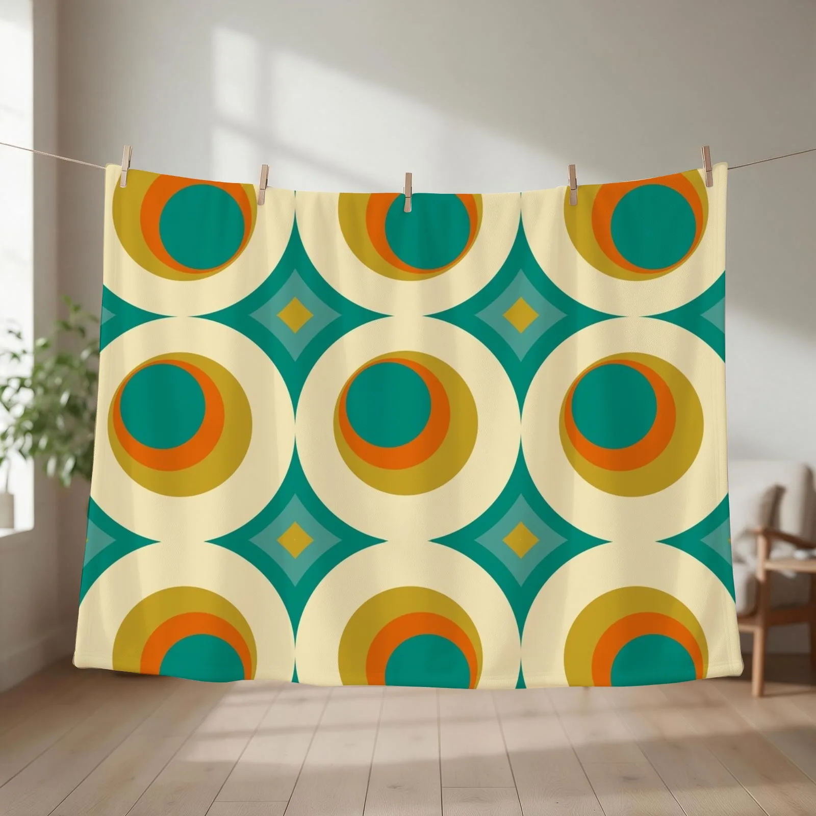 Mid-Century Modern Splash Throw Blanket Plaid Blankets For Baby Plaid on the sofa Sofas Blankets