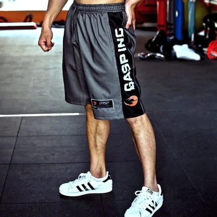 qui-dry-men's-sport-orts-loose-fit-gym-training-squatting-muscle-development-five-quarter-length-breathable-polyester