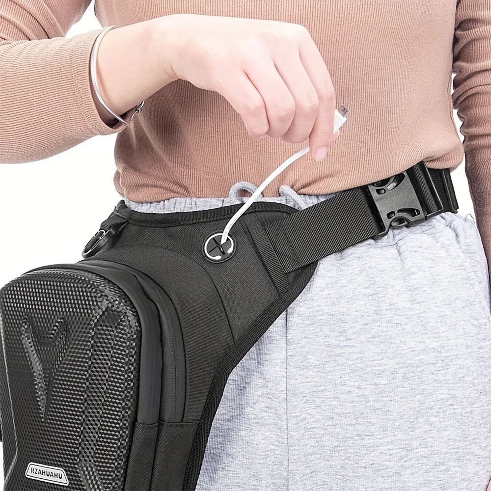 Men's Motorcycle Leg Bag Camping Leisure Waist Bag Waist Bag Travel Hiking Mountaineering Outdoor Pocket Waterproof image 2