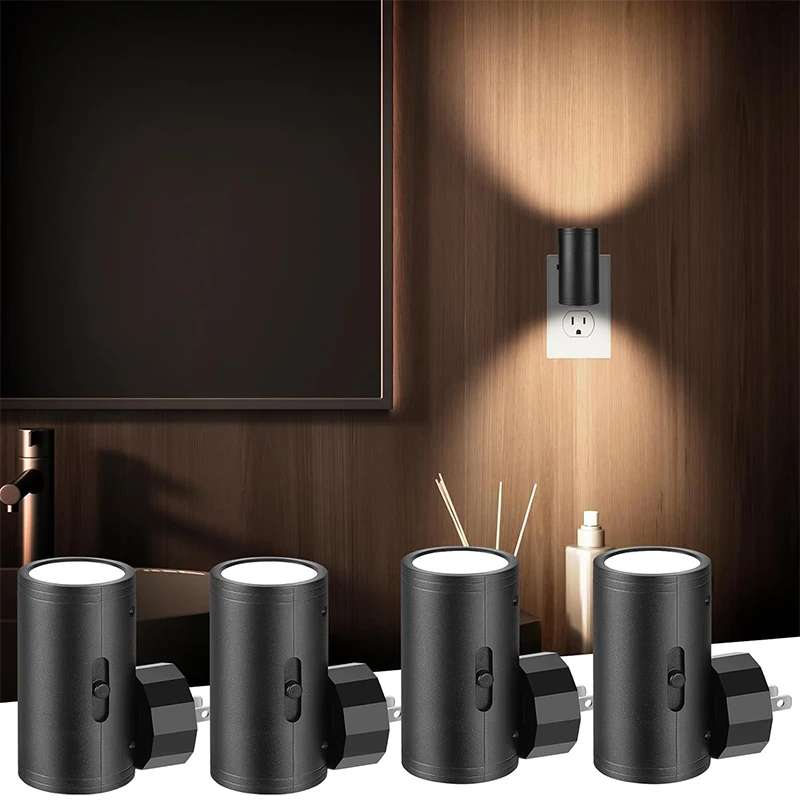 

1/2/4 светодиодный ночник с датчиком сумерения до рассвета с регулируемой яркостью для коридора, спальни, лестницы, ночника