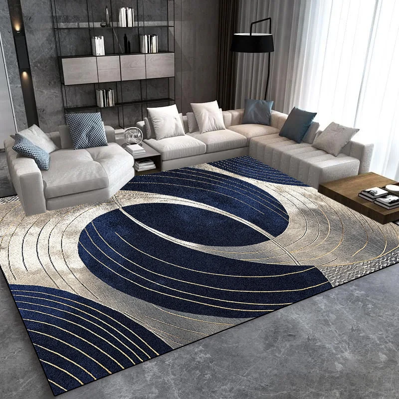 NONE Moderner, leichter, luxuriöser großer Teppich für Wohnzimmer, Heimdekoration, Sofa-Teppiche, 200 x 300, rutschfester Schlafzimmerteppich, waschbare Fußmatte 4