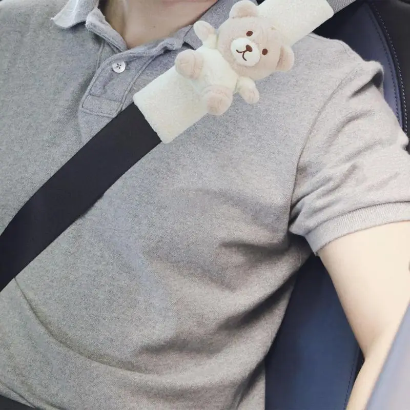 Cute Cartoon Animal Car Seatbelt Cover Animal Harness Cushion Children Shoulder Strap Protector For Car Interior Accessories