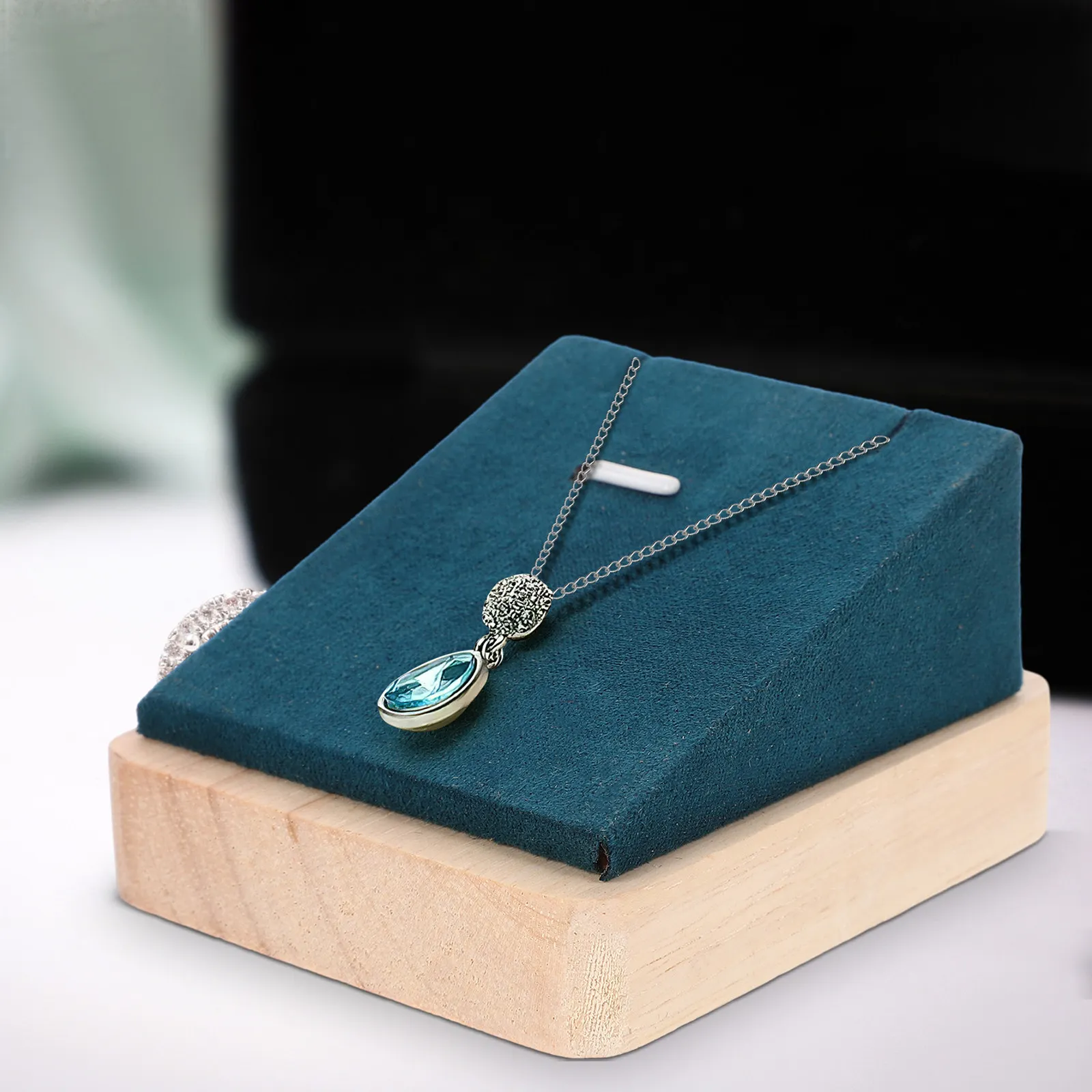 

Подставка для демонстрации ожерелий и украшений, легкая портативная деревянная настольная подставка-органайзер для дома, магазина, выставок, для кулонов и цепочек