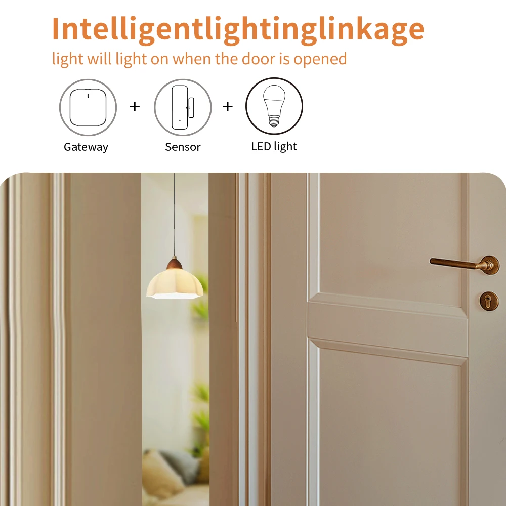 Tuya Zigbee مستشعر الباب مستشعر الاتصال كاشف مفتوح مغلق إنذار المنزل الذكي حماية الأمن العمل مع Aleax Smart Life