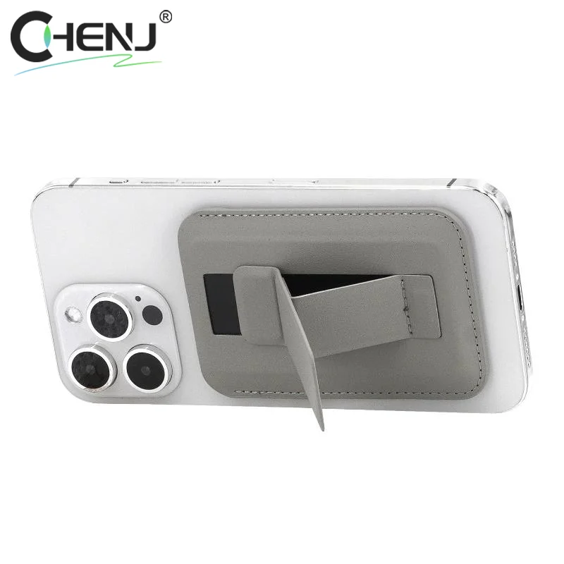 磁気カードホルダー Pu レザー財布ケースユニバーサル電話カードポケットカバー Magsafe 磁気カードホルダー電話スタンド