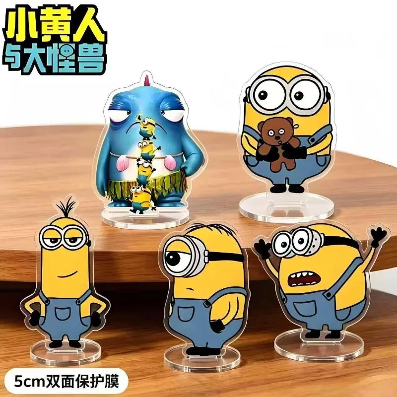 

Hot New Minions and Big Monster Cartoon Acrylic Stand Anime Figure Standing Card Ornaments Kawaii Model Figure Toy Gifts
