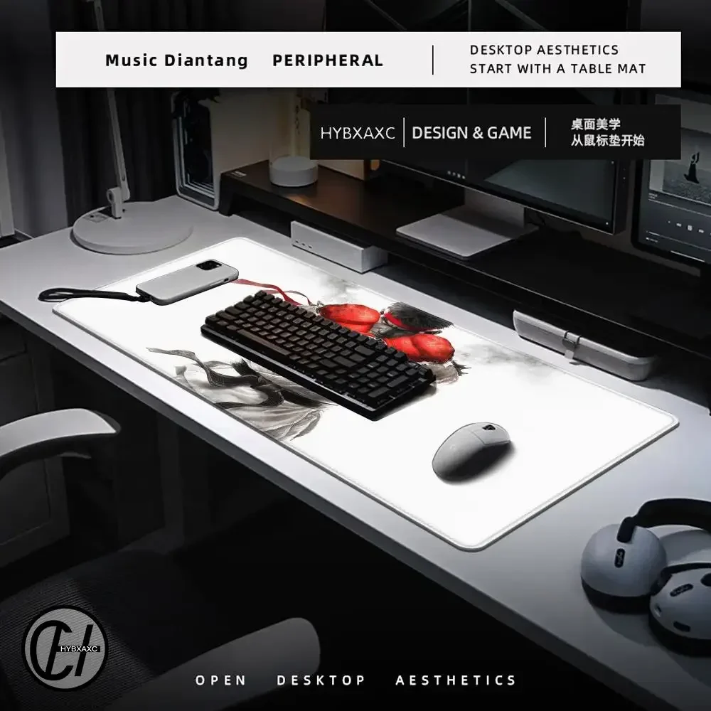 Rua lutador mousepad de borracha xxl dos desenhos animados anime gaming mouse pad teclado tapetes de mesa acessórios para pc mouse tapete