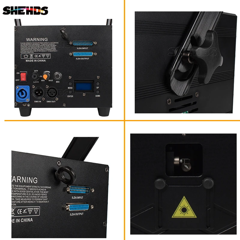 SHEHDS-Projecteur Laser d'Animation 3D RVB 3W, Éclairage à 30 Kpps, Réflexion DJ Chang, Interdiction d'Effet de Scène