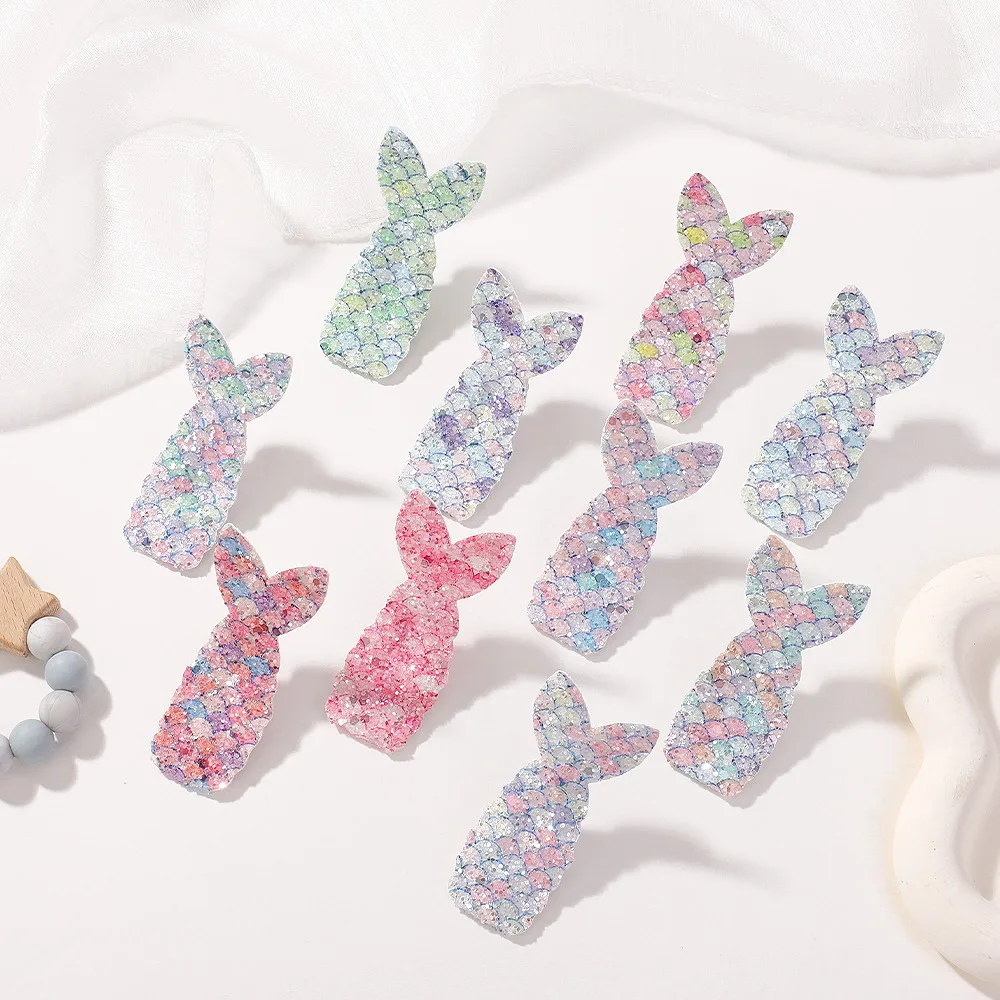 10 stücke Bunte Glänzende Glitter Fischschwanz BB Clip Nette Prinzessin Party Mode Pony Haarnadel Kopfbedeckung Haar Zubehör