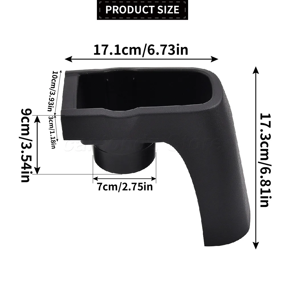 13205090 460029937 Rear Console Storage Tray For Corsa D MK3 2006-2014 Black Coin Cup Holder Insert Aftermarket view 2