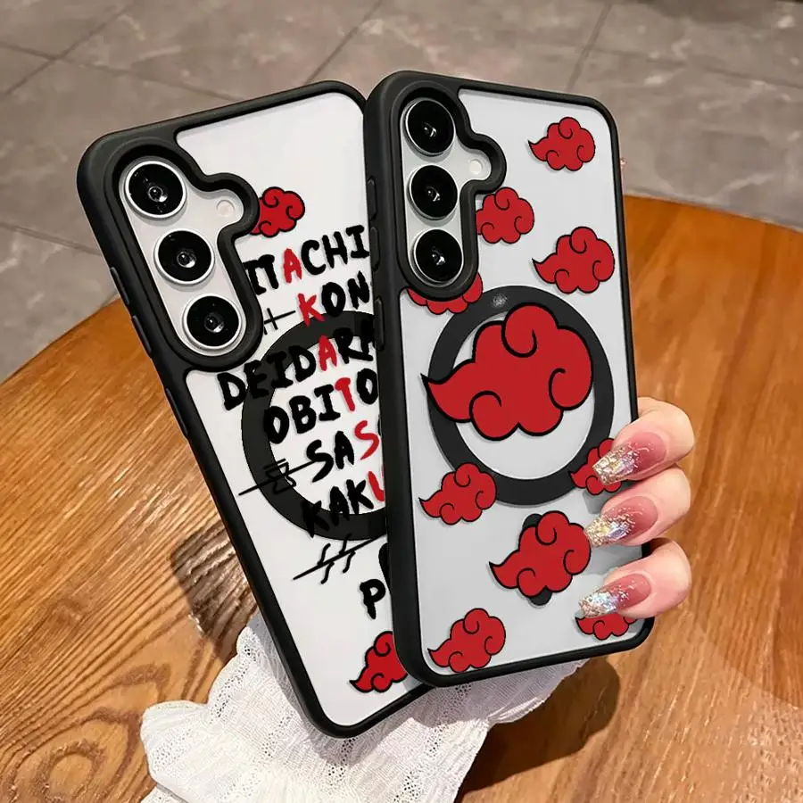 Magnetic Cover Phone Case for Samsung Galaxy A57 A55 A27 M17 A37 A35 A36 A54 A56 A25 F17 A16 A15 A26 A17 Narutos-Akatsukis
