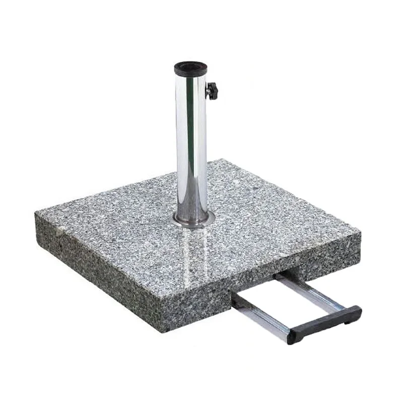 Sun umbrella marble umbrella base support bottom seat granite counterweight accessories umbrella pier square with tie rod wheel