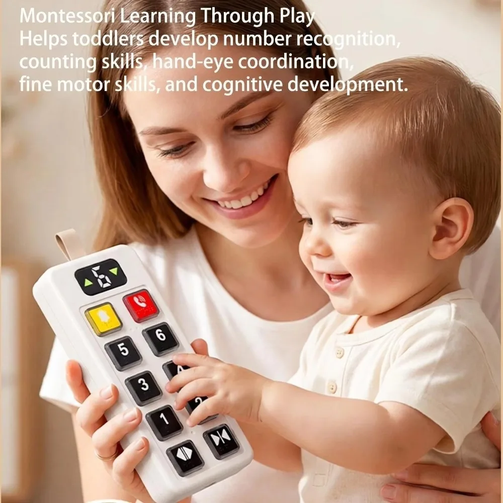 Educational Button Numbers Elevator Toy with Light Sound Numbers Design Button Sensory Board Sensory Board Button Panel view 2