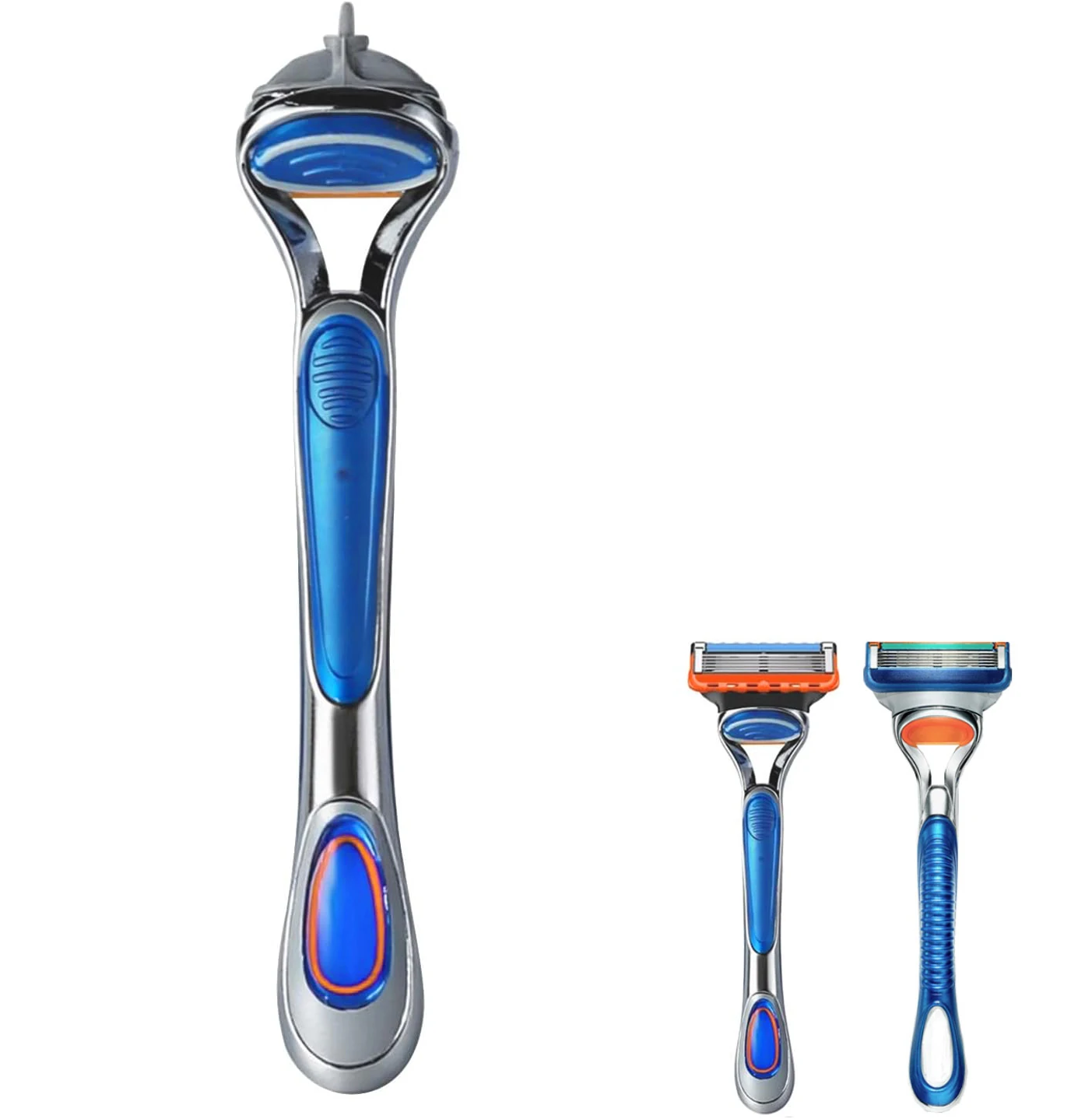 

Мужская ручная безопасная бритва, оснащенная прецизионными 5-слойными лезвиями из нержавеющей стали и эргономичной металлической ручкой, замена 4-20