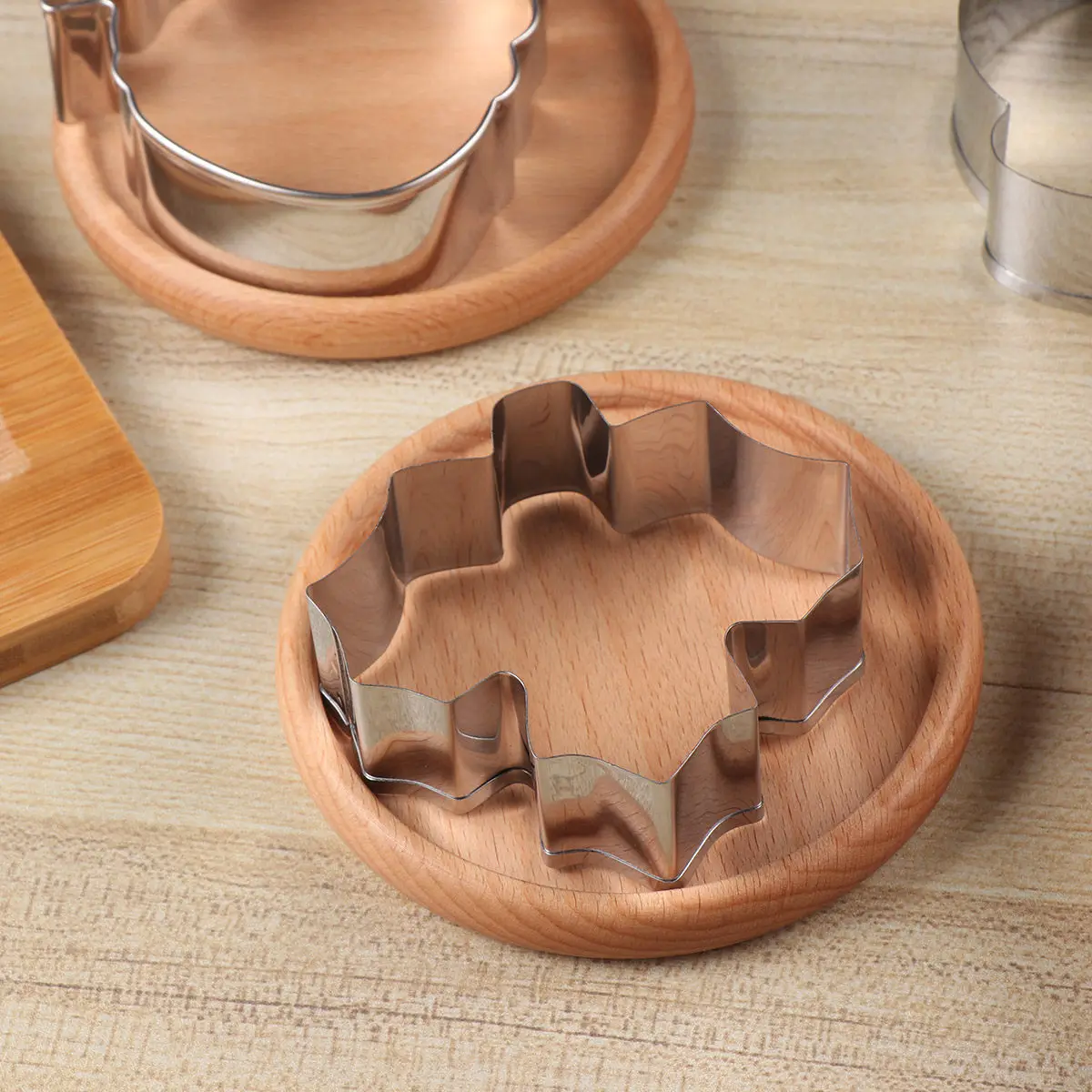 4Pcs Biscuit Mould Baking Mold Stainless Steel Thanksgiving Elements Cake Decoration Tools Party Kitchen Supplies