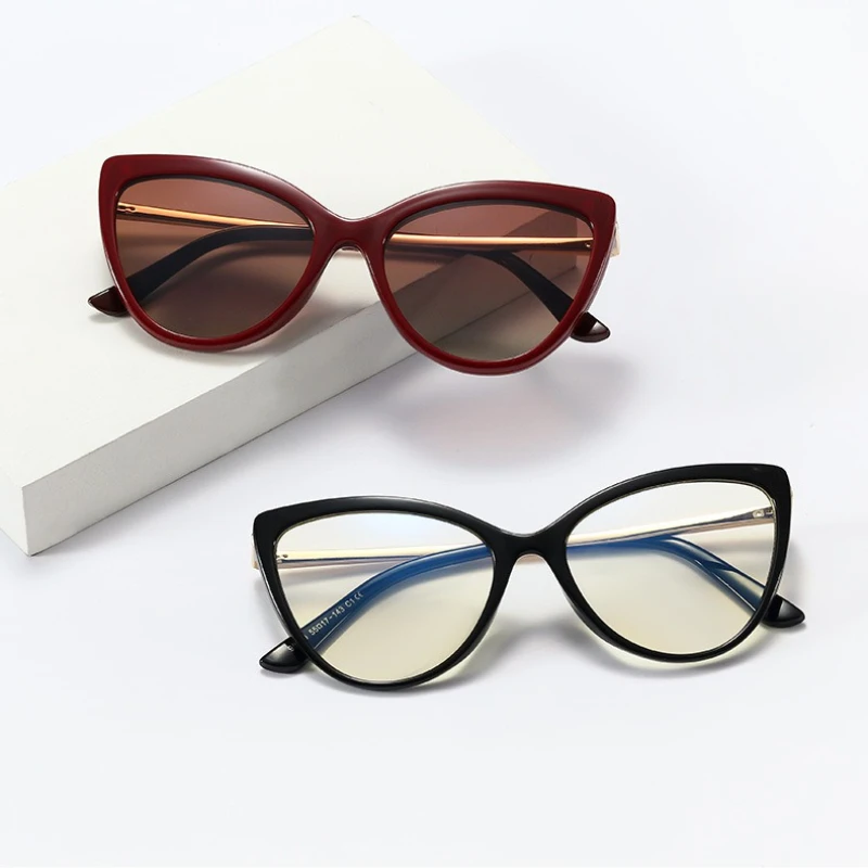 

GJ OPTICIAN модные очки для чтения с магнитной клипсой, женские очки «кошачий глаз» с защитой от синего света, очки для близорукости, поляризационные солнцезащитные очки на клипсе