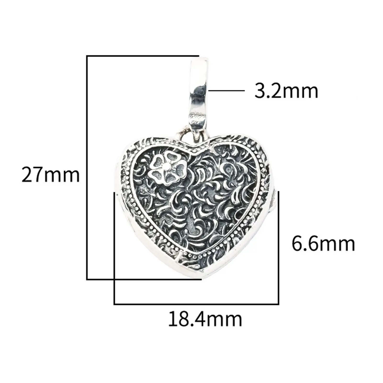Locket Pendant Love Pendant Creative Charm Hold Pictures Fashion Jewelry Gift for Festival Holiday Halloween Party Prom