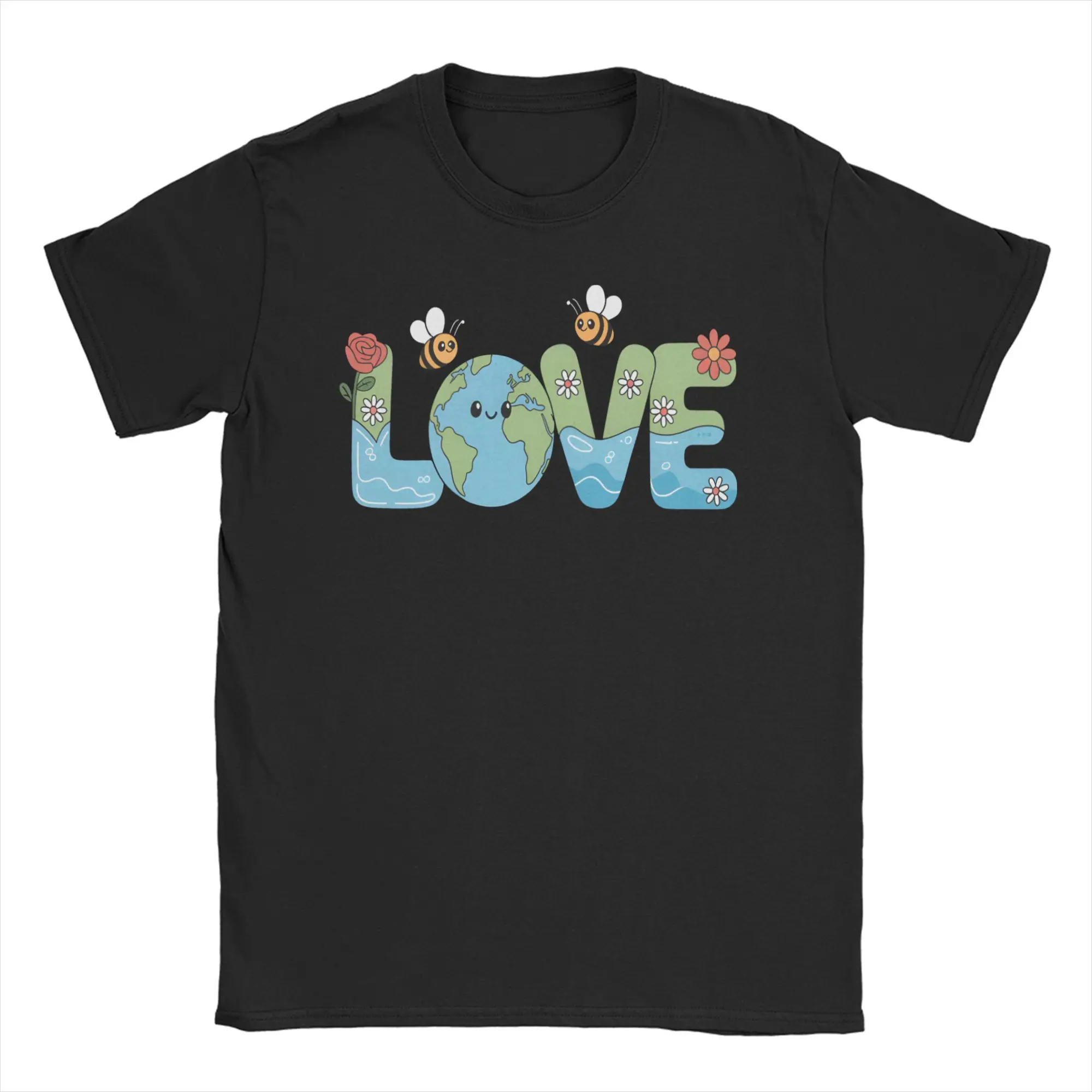 Men Women's T-Shirt Earth Day Environmental Novelty Cotton Tees Short Sleeve  T Shirts Crewneck Clothes Graphic
